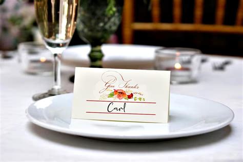 Give Thanks Fall Floral Place Cards Graphic By Artmix · Creative Fabrica
