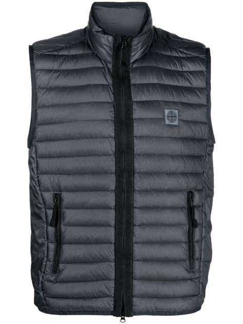 Stone Island Compass Patch Quilted Gilet Farfetch