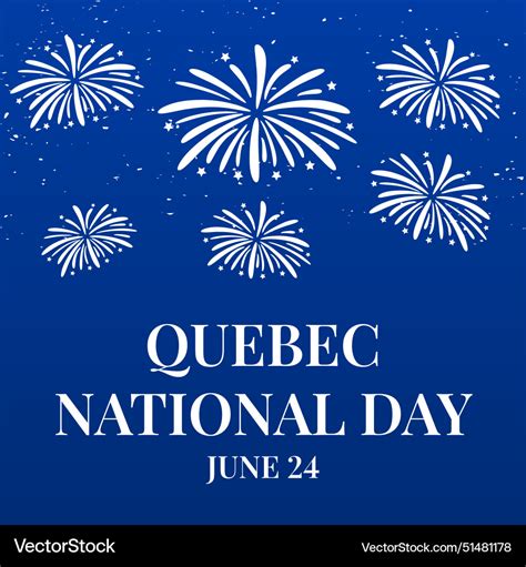 Quebec National Day Banner Canadian Holiday St Vector Image