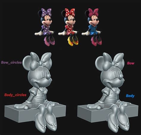 Cartoon Characters Stl Pack 12 Mickey Etsy Canada