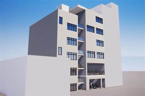 Six Storey Apartment Building With A Ground Store Harbour Architecture