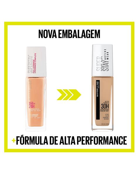 Riachuelo Base longa duração SuperStay Active Wear ml Warm Nude Maybelline