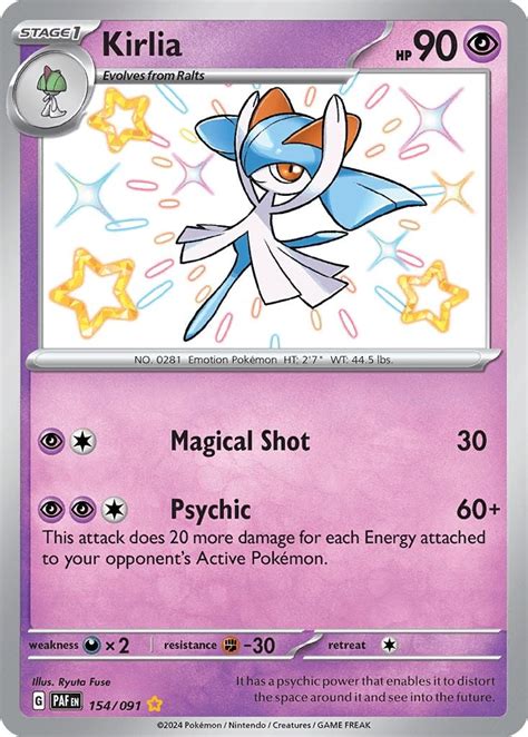 Kirlia Sv4pt5 154 Pokémon Card Database Pokemoncard