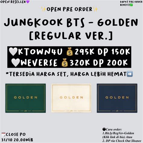 Jual WAJIB MEMBACA DESKRIPSI SLIDE FOTO ALBUM JUNGKOOK BTS GOLDEN