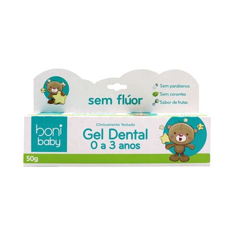 Creme Dental Sem Fluor Para Bebe - Creme Dental Sem Flúor Para Bebê 0 a 3 Anos 50g - Boni Baby