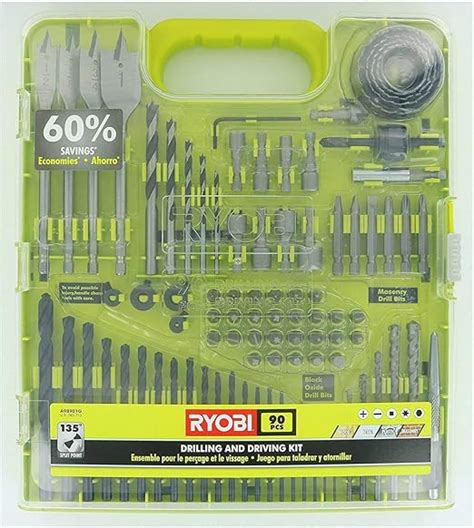 Amazon Ryobi A G Piece Drilling Driving Kit Wood Metal