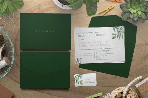 35 Invitaciones De Boda Verdes Naturalmente Encantadoras Mx