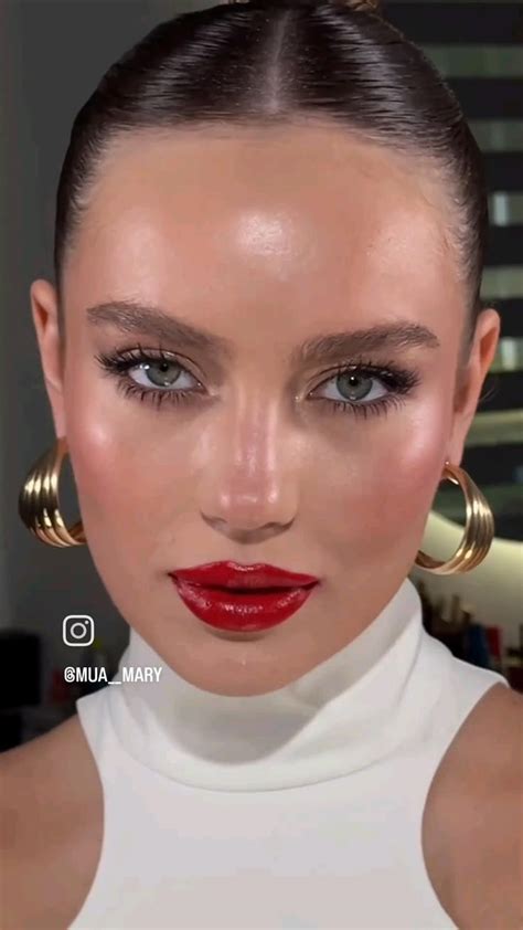 Nude Makeup Red Lips Red Lip Makeup Bridal Makeup Red Lips Nude Makeup