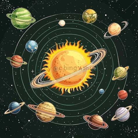 Ilustração Do Sistema Solar Mostrando Planetas Vetor Premium