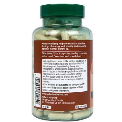Holland And Barrett Korean Ginseng Price In Bangladesh 1500mg