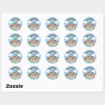 Noah's Ark Rainbow Personalized Stickers | Zazzle