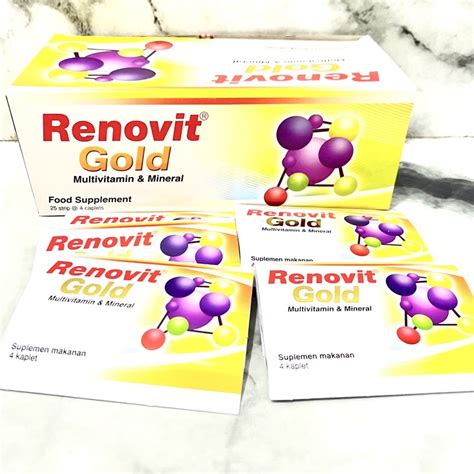 Jual RENOVIT Dan Renovit Gold BOX Multivitamin Dewasa Dan Lansia 100