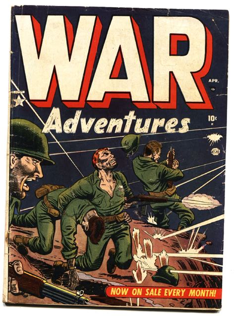 War Adventures #3 1952-Atlas-battle cover-violent war comic book COMICS ...