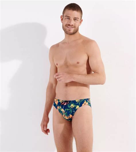 Slip De Bain HOM FLAMINGO Navy Print Lingerie Sipp