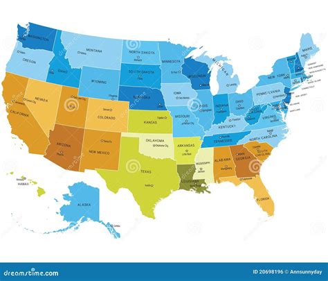 Map Of Usa With Name Of States United States Map