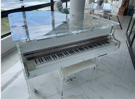 Custom Clear Acrylic Baby Grand Piano For Sale Gp168A With LED Lights