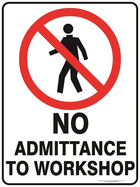 NO ADMITTANCE TO WORKSHOP | Discount Safety Signs New Zealand