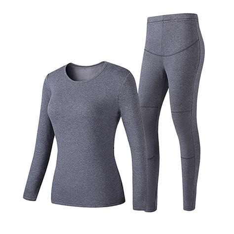 Womens Heated Thermal Underwear Set Usb Womens Thermal Underwear Set Long Johns Fleece Lined