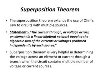 Superposition Theorem PPT