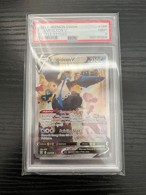 PSA 9 MINT Empoleon V 146 163 Alt Art Battle Styles Pokemon Card 2021