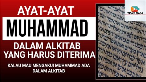 Ayat Ayat Muhammad Dalam Alkitab Yang Harus Diterima Kalau Mau Mengakui