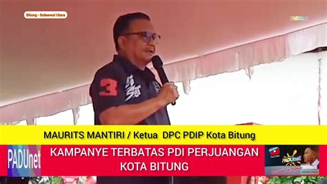 Maurits Mantiri Ketua DPC PDIP Kota Bitung YouTube