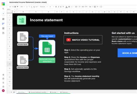 Income Statement Template In Google Sheets Sheetgo Blog