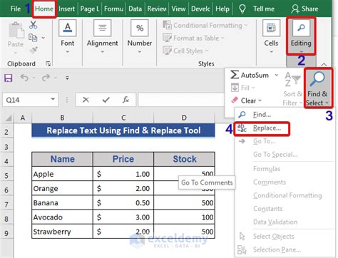 replace  text   cell based   condition  excel  methods