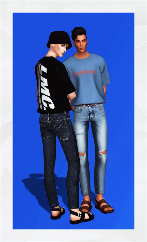 Sims 4 Cc Custom Content Male Clothing Oversized T Shirt II