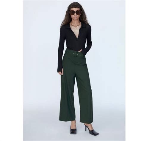 Zara High Waisted Culottes No Belt Womens Fashion Bottoms Other