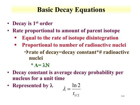 Ppt Chem 312 Lecture 3 Radioactive Decay Kinetics Powerpoint Presentation Id 6197529