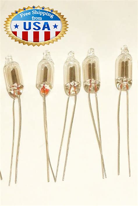 5 5 Indicator Neon Glow Lamp Type Ne2 E A9a 120vac 008w 5 Resistors