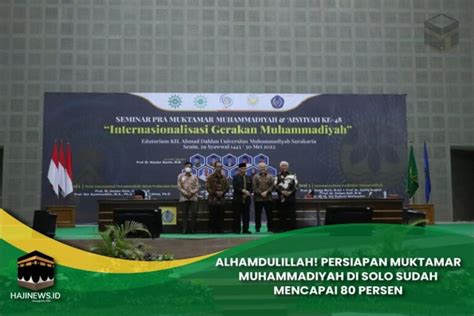 Persiapan Muktamar Muhammadiyah Di Solo Sudah Mencapai 80 Persen