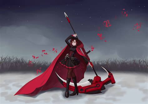 Rwby Digital Art Anime Girls Fan Art Ruby Rose Crescent Rose