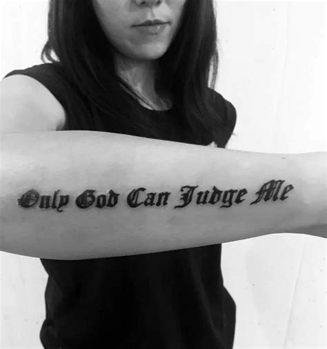 142 Carefree Only God Can Judge Me” Tattoos To Obtain Open Mindedness