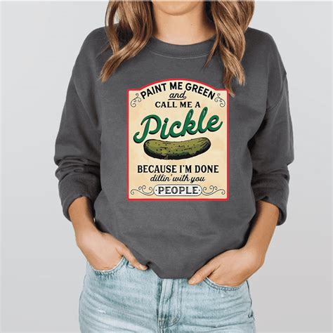 Canned Pickles Crewneck Sweatshirt Pickle Jar Sweatshirt Vintage