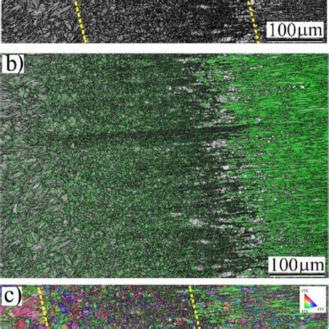 EBSD Maps Of The Microstructures Of The BMs A And C IQ Map And The