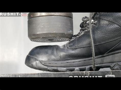 Crushing Steel Toe Cap Boots With Hydraulic Press Youtube