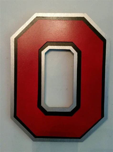 Ohio State Buckeyes Handmade Two Dimensional Block O Wood Sign Etsy