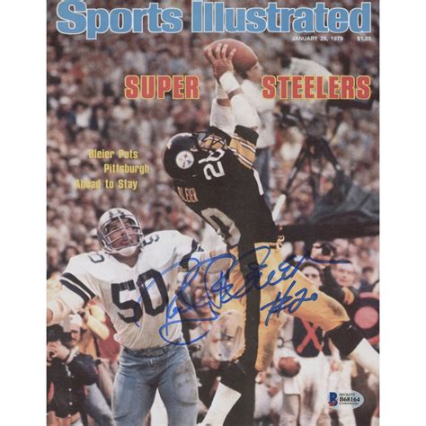 Rocky Bleier Signed Steelers 8x10 Sports Illustrated Magazine Cover Beckett Coa Pristine Auction