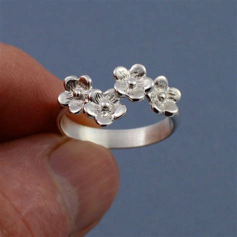 Forget Me Not Ring Hand Made In 925 Sterling Silver Etsy