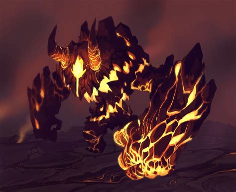 Magma Golem Lucas St Martin Monster Concept Art Creature Artwork