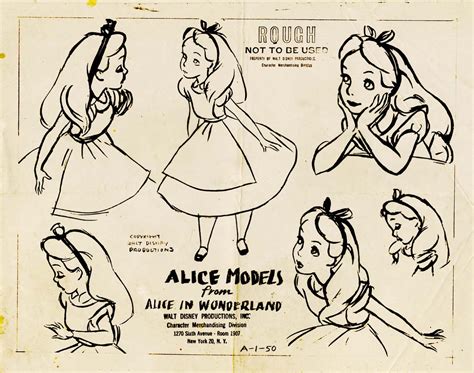 Vintage Disney Alice In Wonderland Character Merchandising Division