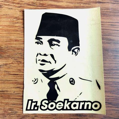 Cutting Stiker Soekarno Variasi Motor Mobil Sticker Nyala Visor Body