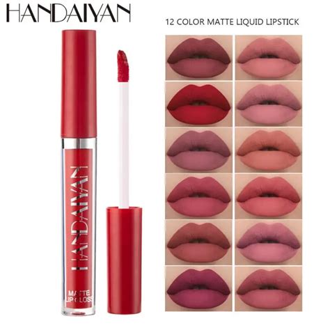 Handaiyan 12 Color Sexy Lip Gloss Long Lasting Matte Lipstick Cosmetic