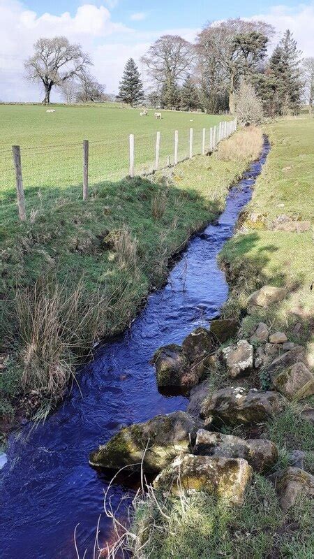 Stream And Fence Between Fields North Of Roger Templeman Cc By Sa