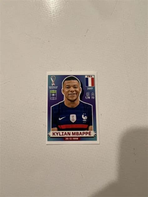 Panini Fifa World Cup Sticker Kylian Mbappe Write