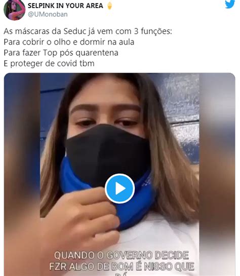 Alunos do Amazonas fazem memes máscaras enormes distribuídas pelo