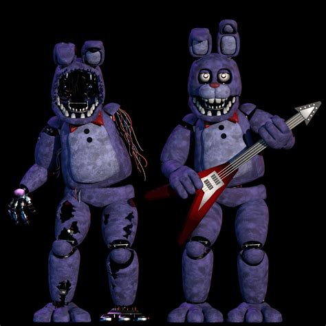 Withered & Unwithered Bonnie full body render : r/fivenightsatfreddys