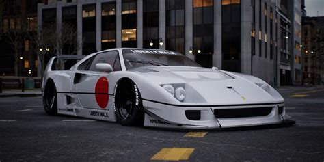 Liberty Walk Wide Body Ferrari F40 Unveiled on 2023 Tokyo Auto Salon - TunerDNA